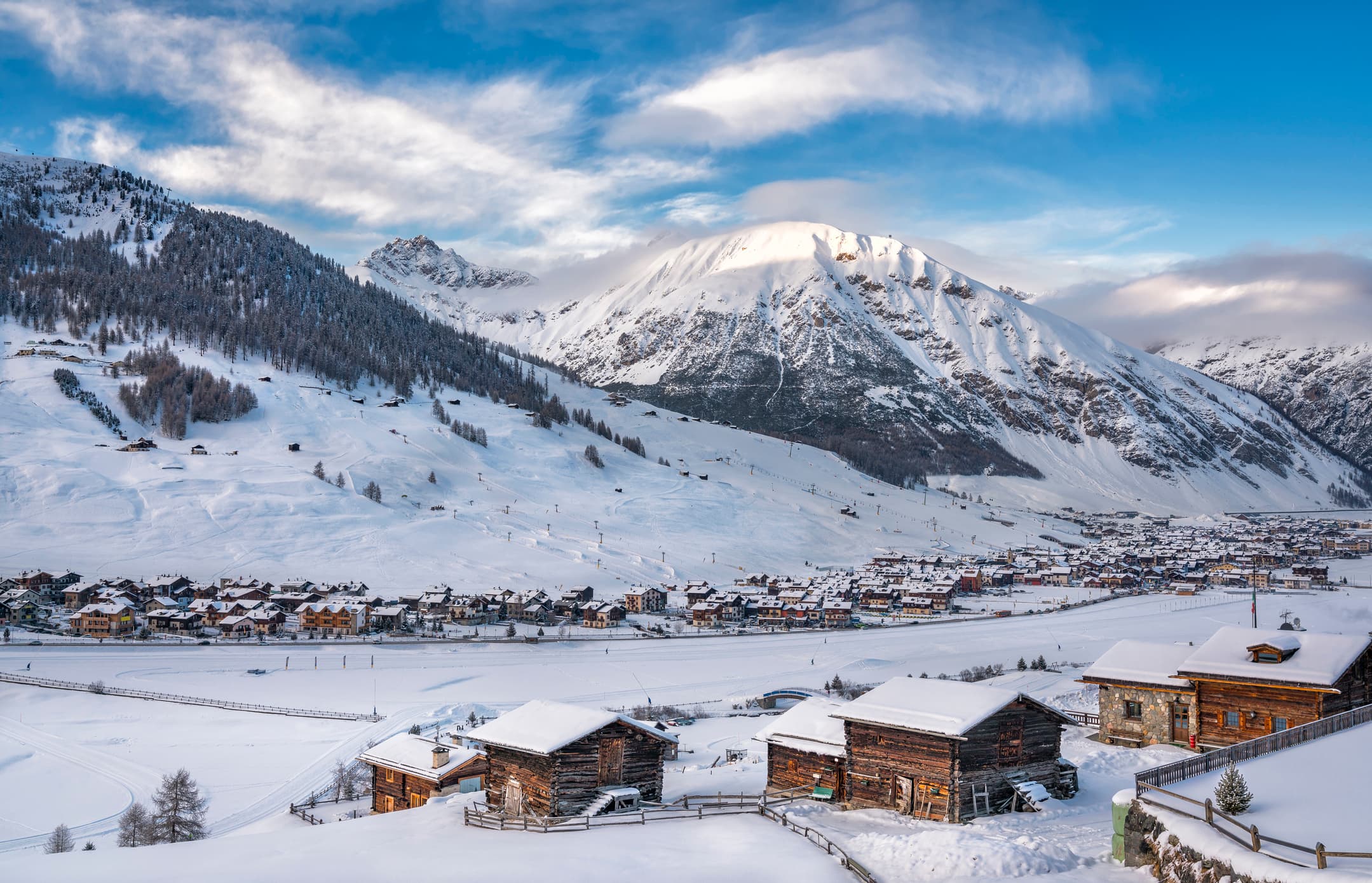 Livigno je oblíbeným italským střediskem.
