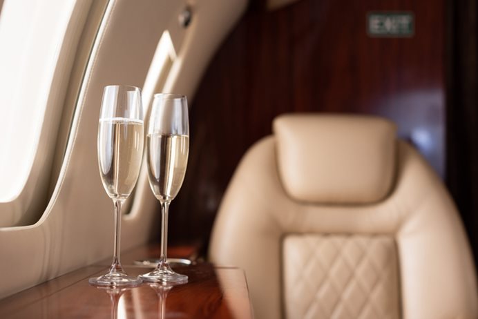 first class v letadle