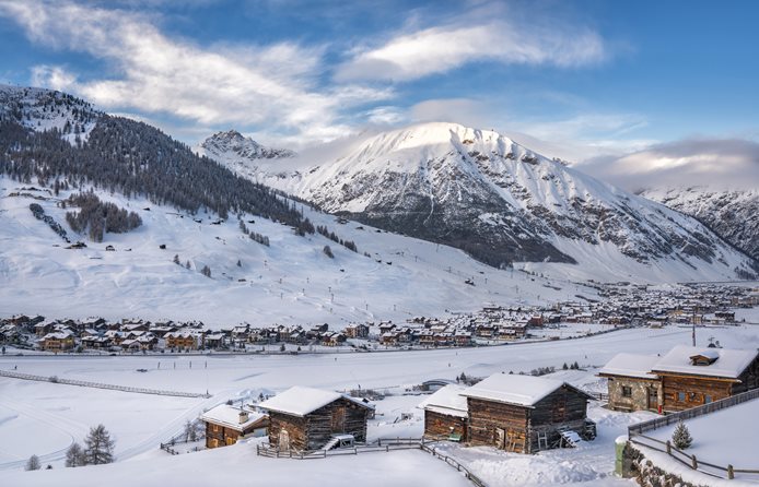 Livigno je oblíbeným italským střediskem.